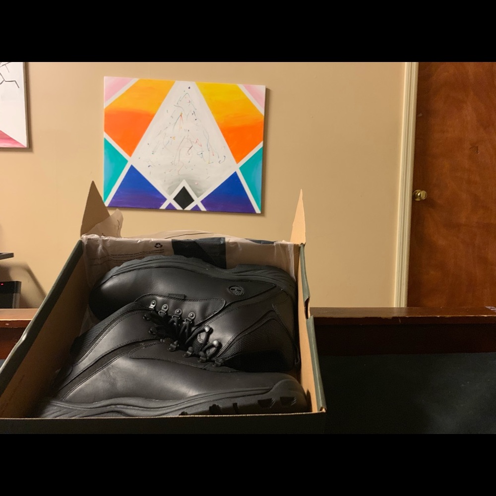 White ledge waterproof hiking boots